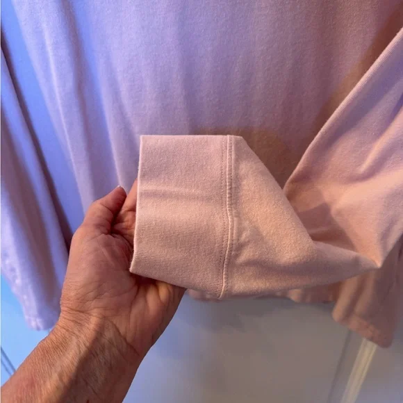 Abercrombie & Fitch Pale Pink Long Sleeve Soft Tee Shirt • XXL - Picture 3 of 5